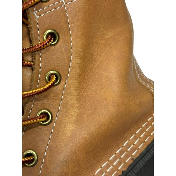 LL BEAN 212880 Women's Waterproof Duck Boots Sz 6 Leather 8" Brown Gorpcore USA - Picture 6 of 9